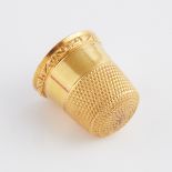 10k Yellow Gold Thimble, with fitted box