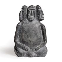 Joy Kiluvigyuak Hallauk ᑭᓗᒋᔪᐊ (1940-2000), FACES, CIRCA 1997, stone, 12.5 x 8 x 7.5 in — 31.8 x 20.3