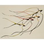 Benjamin Chee Chee (1944-1977), UNTITLED (FOUR SWALLOWS IN FLIGHT), 1976, 22 x 30 in — 55.9 x 75.9 c