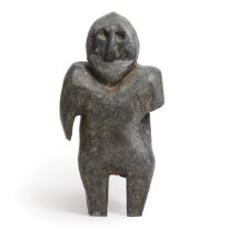 John Kavik ᔭᓐ ᑲᕕ (1897-1993), STANDING FIGURE, stone, 13.75 x 6.75 x 3.5 in — 34.9 x 17.1 x 8.9 cm