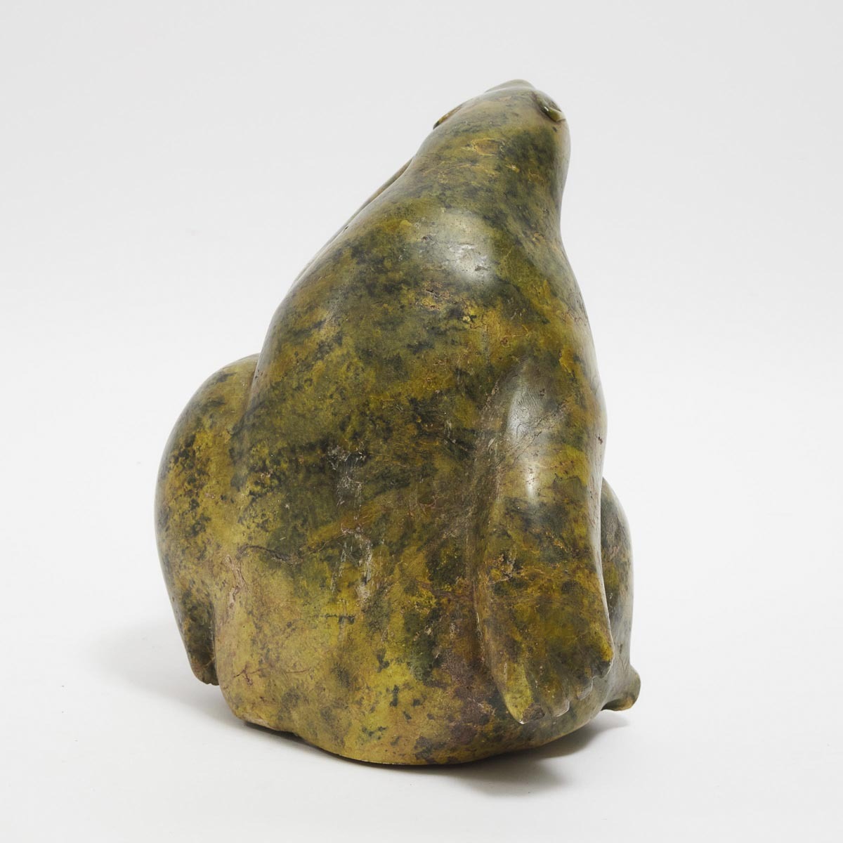 Aqjangajuk Shaa ᐊᔭᒐᔪ ᓴᐊ, RCA (1937-2019), POLAR BEAR, CIRCA 1975, stone, 16.5 x 14.5 x 11.5 in — 41. - Image 6 of 8