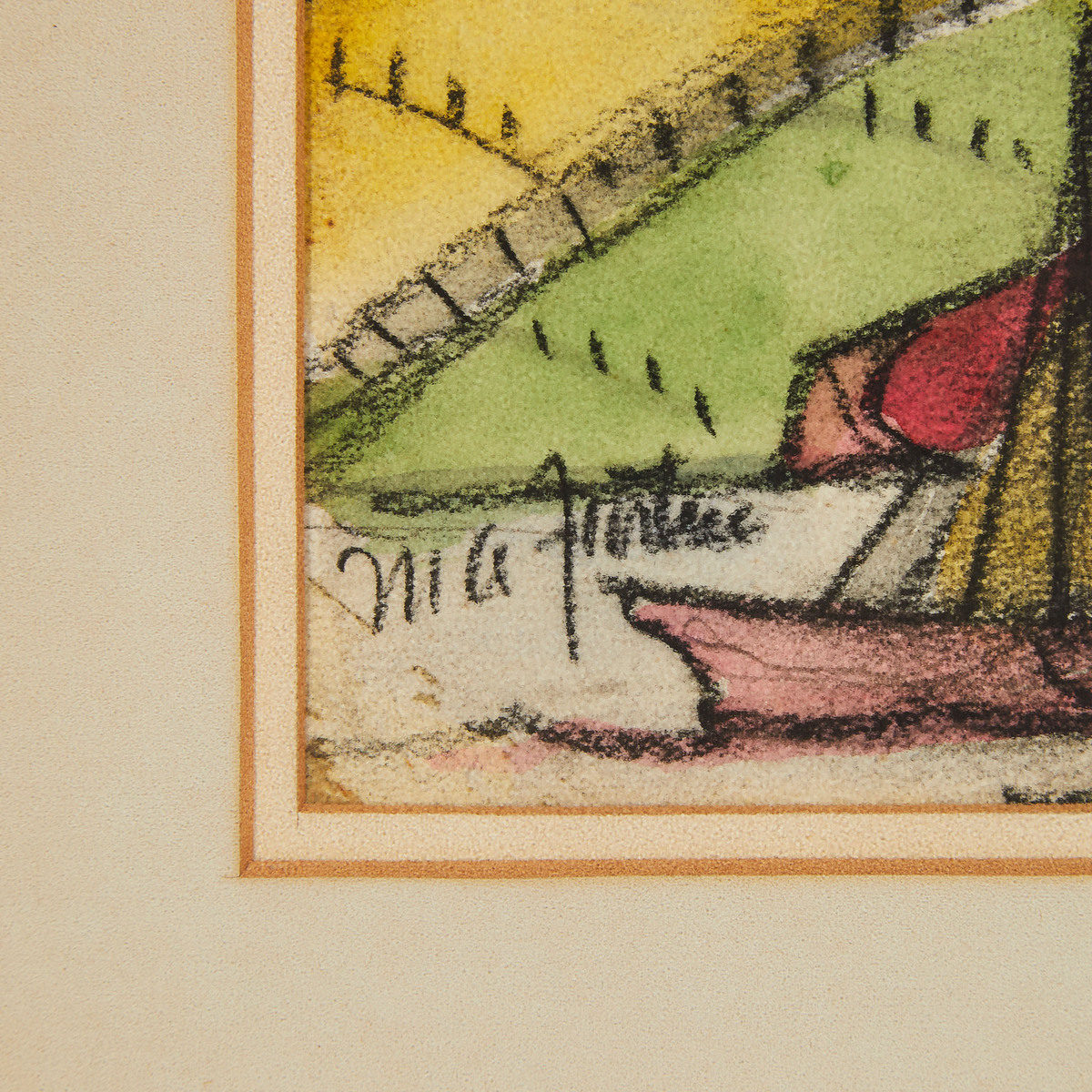 Marc-Aurèle Fortin, RCA (1888-1970), UNTITLED (ÎLE D'ORLÉANS), watercolour and charcoal on paper lai - Image 3 of 5
