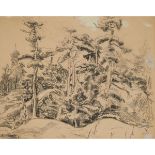 Arthur Lismer, OSA, RCA (1885-1969), GEORGIAN BAY, CIRCA 1929, graphite on paper, 11 x 13 in — 27.9