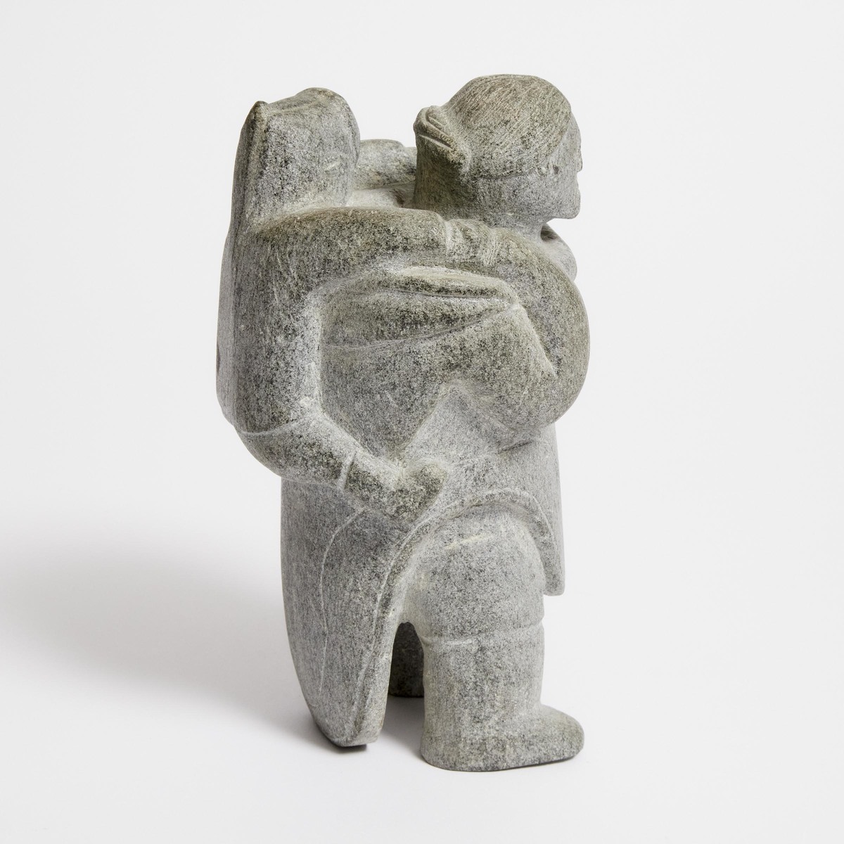 Maggie Ittuvik Tayarak ᒪᑭ (1898-1961), MOTHER AND CHILD, CIRCA 1960, stone, 8.5 x 4 x 4.5 in — 21.6 - Image 7 of 11