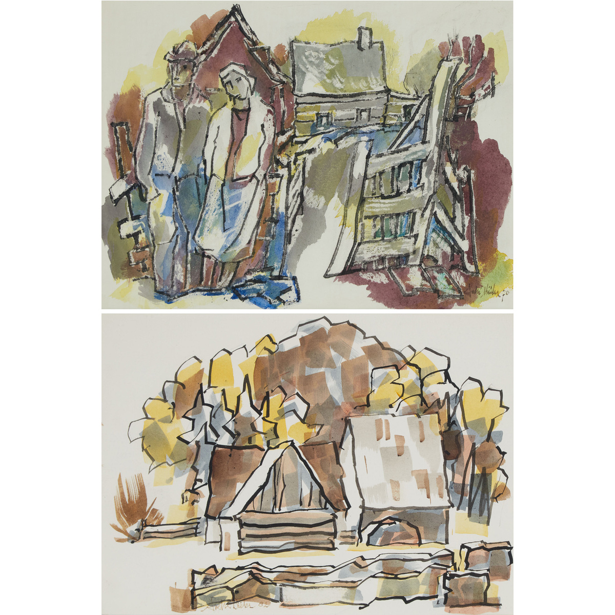 André Charles Biéler, OSA, RCA (1896-1989), TWO WORKS ON PAPER