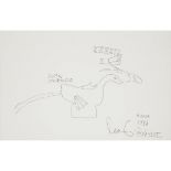 Jean-Michel Basquiat (1960-1988), SWAN SPRAYING, 1988, signed and dated lower right, sheet 12.75 x 1