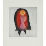 Sheojuk Etidlooie ᓯᐅᔪ ᐃᑎᐃᑎᓚᐃ (1929-1999), WOMAN IN SHAWL, 1998, etching and aquatint, sheet 26.5 x 2