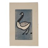 Kalingo or Kudlalak or Iyola Kingwatsiak ᑭᒍᐊᓯᐊ (1933-2000), CANADA GOOSE, 1957, stonecut, sheet 12 x