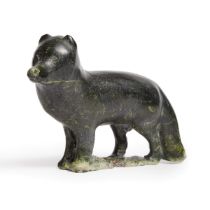 Henry Evaluardjuk ᐃᕙᓗᐊᔪ (1932-2007), FOX, CIRCA 1980, stone, 5 x 7.5 x 2.25 in — 12.7 x 19.1 x 5.7 c