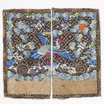 An Embroidered Seventh Rank Civil Official 'Mandarin Duck' Badges, Daoguang Period (1821-1850), 清 道光