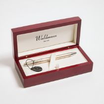 Waldmann 'Tuscany' Ballpoint Pen, sterling silver body with spiral grooved decoration; in the origin