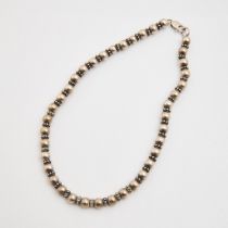 Italian Sterling Silver Bead Necklace