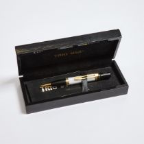 Trio USA 'Brillante Danitrio' Ballpoint Pen, limited edition #78/200; mother-of-pearl, black resin a