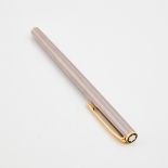Montblanc Noblesse Slimline Fountain Pen, in a stainless steel and gold-tone metal barrel and cap, a