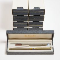 11 Élysée 'World Map' Roller Ball Pens, in their original boxes