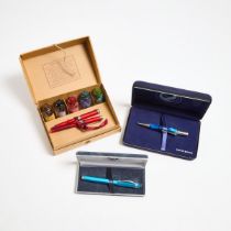 Group Of Four Campo Marzio Roma Pens, comprising a roller ball in an anodized aluminum barrel and ca