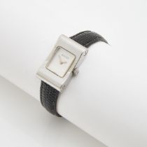 Gucci Wristwatch, quartz movement; in a stainless steel case with a leather strap