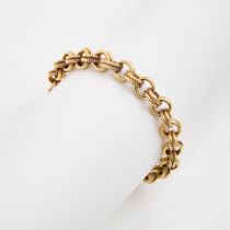 Italian Sterling Silver Gilt Link Bracelet