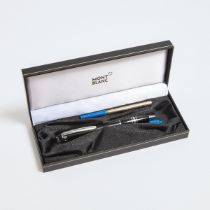 Montblanc 'StarWalker' Ballpoint Pen, black resin and platinum-plated body; in the original box with