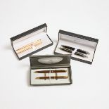 Three Parker Ballpoint Pen And Mechanical Pencil Sets, all in their original boxes