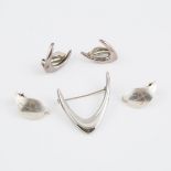 Small Quantity Of Danish Sterling Silver Jewellery, including an Arne Johansen 3-piece suite, and a