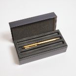 Cross 'Merlot' Ballpoint Pen, gold-plated and black resin body with engraved decoration; with the or