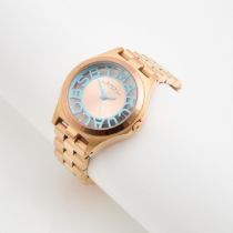 Lady's Marc Jacobs Wristwatch, 34mm; quartz movement; in a gold-tone metal case and strap with a dep