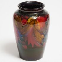 Moorcroft Flambé Grape and Leaf Vase, c.1945-49, height 6 in — 15.2 cm