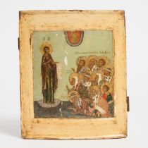 Russian Icon of The Bogolyubovo Mother of God, 19th century, 12.6 x 10.5 in — 32 x 26.7 cm