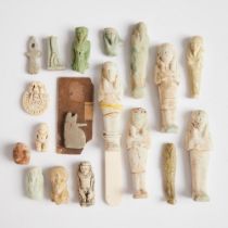 Group of Egyptian Artefacts, Third Intermediate Period to Ptolemaic Period, 1070 B.C.-30 B.C., vario