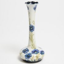 Macintyre Moorcroft Florian Ware Poppy Vase, c.1900-05, height 9.5 in — 24.2 cm