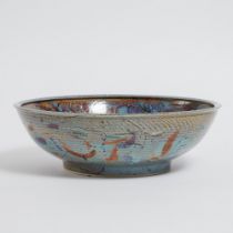 Kayo O'Young (Canadian, b.1950), Blue, Green and Red Glazed Large Bowl, 1987, height 5.4 in — 13.6 c
