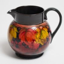 Moorcroft Flambé Grape and Leaf Jug, for J.W. Baker, Aberdeen, c.1930