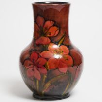 Moorcroft Flambé Freesia Vase, c.1940, height 11.8 in — 30 cm