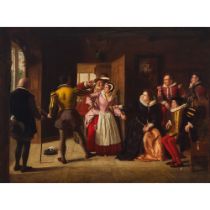 Alfred Barron Clay (1831-1868), SCENE FROM THE LIFE OF MARY, QUEEN OF SCOTS, signed and dated indist