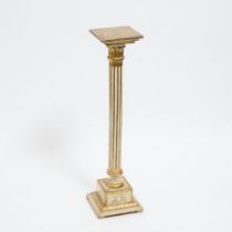 Florentine Parcel Gilt and Painted Column Form Pedestal, mid 20th century, height 36.8 in — 93.5 cm