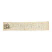 Early Victorian City of London Freedom of the City Vellum Scroll to William Simmons, 1839, case heig