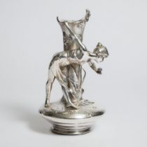 Art Nouveau Polished French Pewter (Etain) Figural Vase, c.1890, height 12.2 in — 31 cm