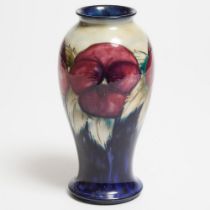 Moorcroft Pansy Vase, c.1920, height 8.9 in — 22.5 cm