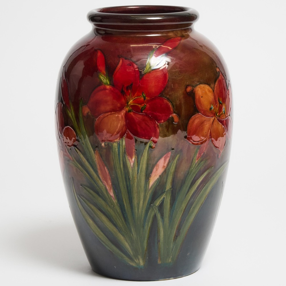 Moorcroft Flambé Freesia Large Vase, c.1945-49, height 12.8 in — 32.5 cm - Image 2 of 3