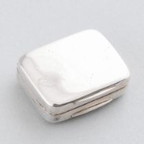 George III Silver Rectangular Vinaigrette, William Boot, Birmingham, 1811, length 1 in — 2.5 cm