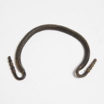 Roman Bronze Situla Handle, 3rd-4th century AD, width 4.25 in — 10.8 cm