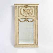 Louis XVI Provincial Trumeau Mirror, late 18th century, 71 x 40 in — 180.3 x 101.6 cm