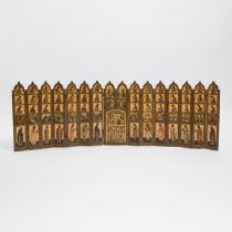 Russian Travelling Iconostasis, 19th century, 20.5 x 64 in — 52.1 x 162.6 cm