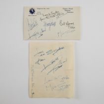 Two Early Sets of Rolling Stones Autographs, 1963, card 3.25 x 5.5 in — 8.3 x 14 cm