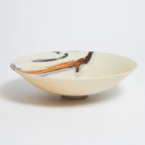 Kayo O'Young (Canadian, b.1950), Shallow Bowl, c.1980, height 3 in — 7.5 cm, diameter 11.3 in — 28.7