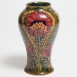 Moorcroft Cornflower Vase, dated 1914, height 9.3 in — 23.6 cm
