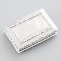 William IV Silver Rectangular Vinaigrette, Gervase Wheeler, Birmingham, 1834, length 1.4 in — 3.6 cm