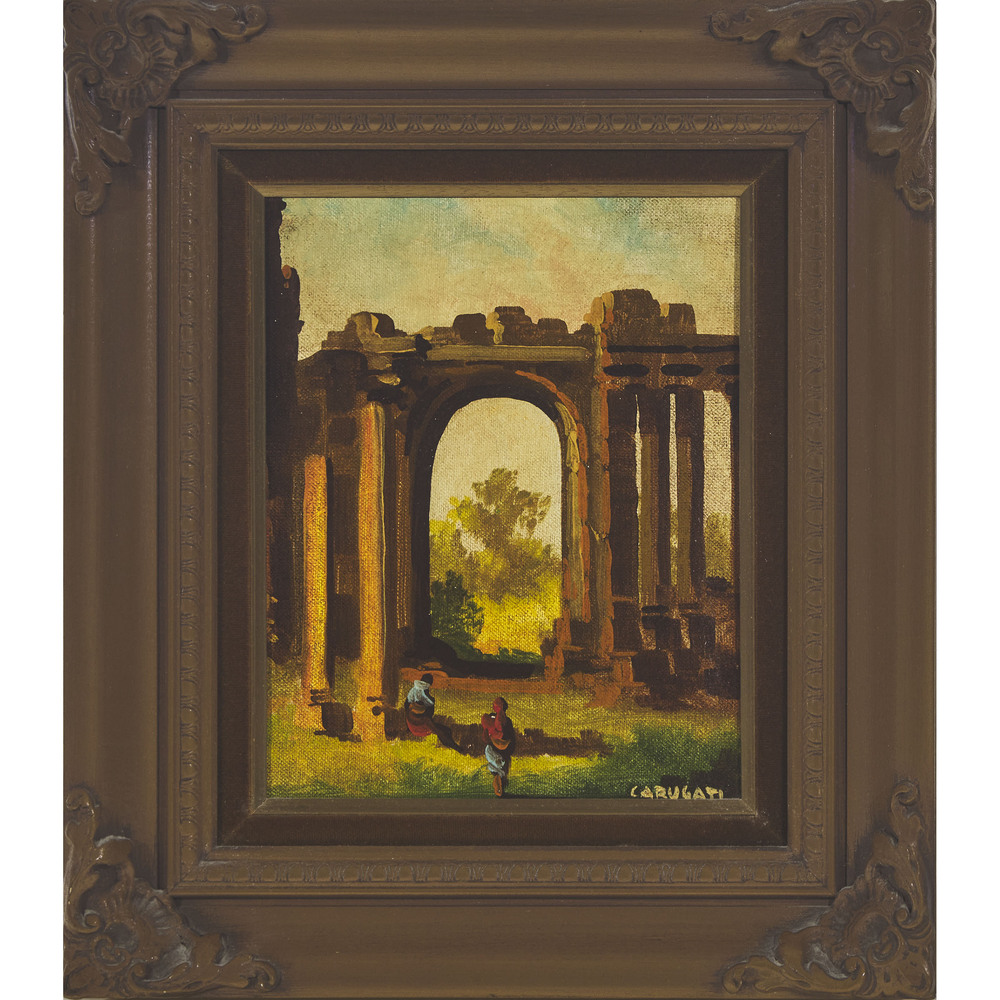 Angela Carugati (1881-1977), UNTITLED, ROMAN RUINS, signed lower right, 10 x 8 in — 25.4 x 20.3 cm - Image 2 of 4