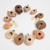 12 Miscelaneous Oil Lamps, 500 B.C.-500 A.D.